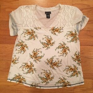 Floral Football Tee